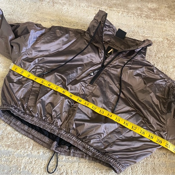 Athleta x Allyson Felix Luxe Crop Half Zip Pull Over Jacket Metallic Brown: XS - Picture 11 of 12